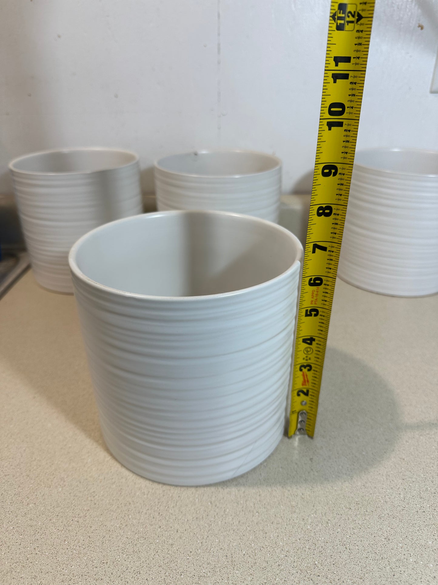 Large White Vases/Pots (Lot of 9)