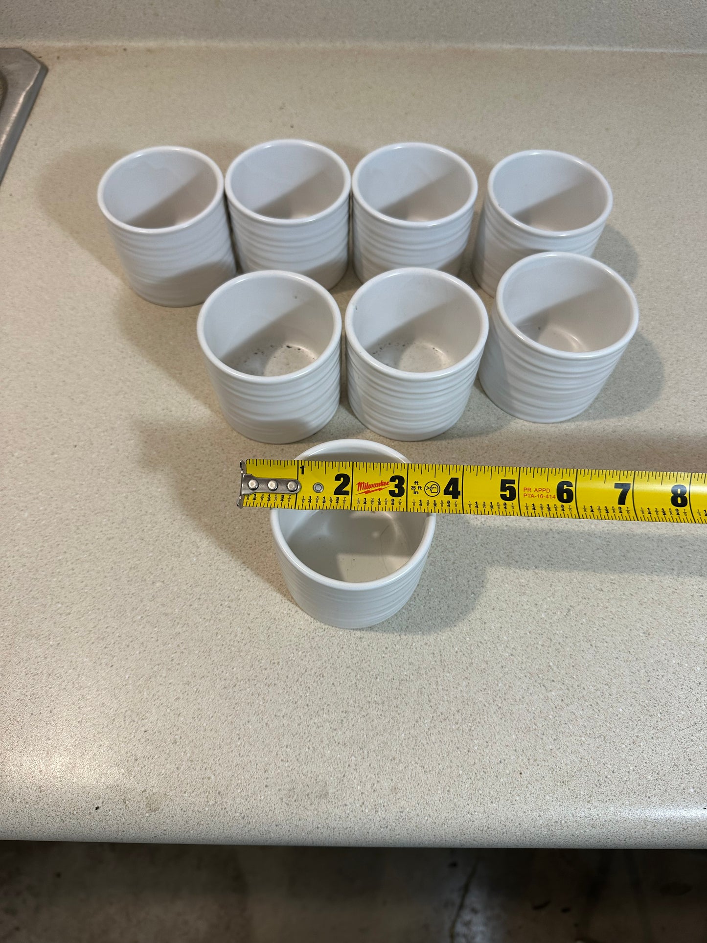 Tiny White Vases/Pots (Lot of 8)