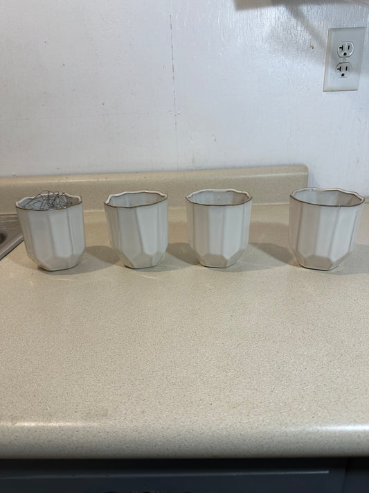 Small Geometric Vases (Lot of 4)