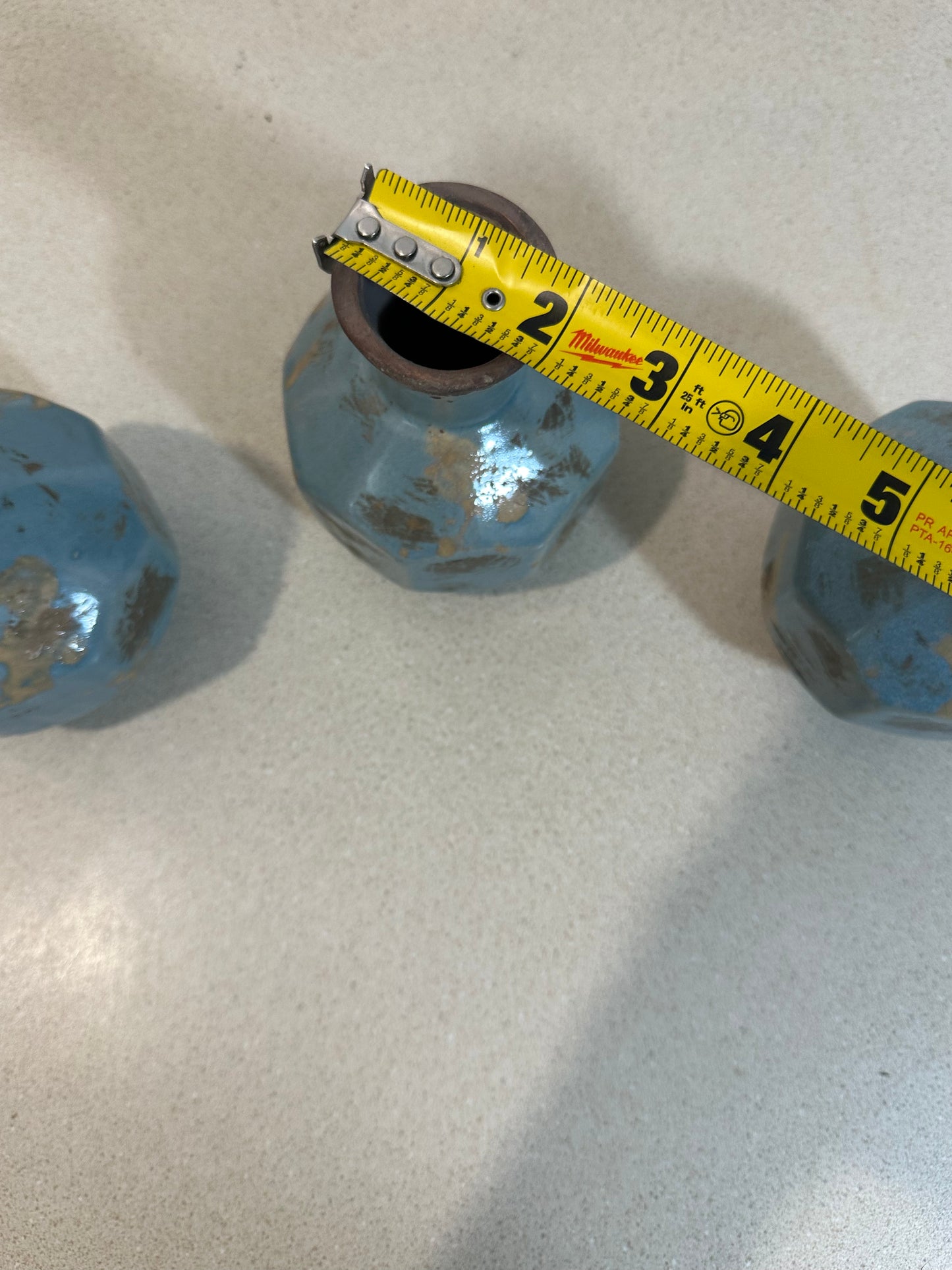 Small Blue Vases (Lot of 3)
