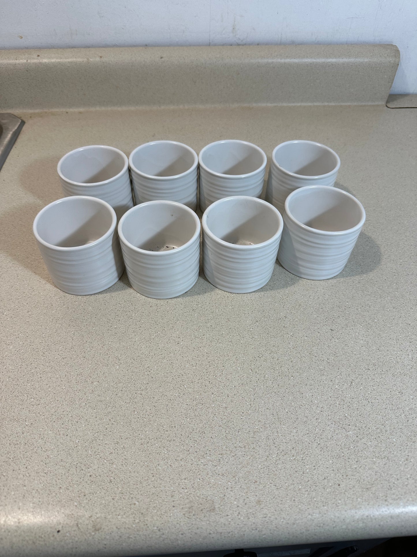 Tiny White Vases/Pots (Lot of 8)