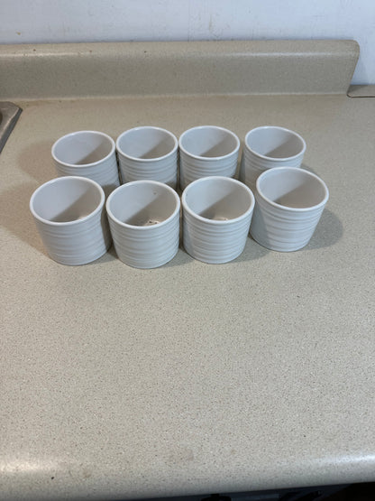 Tiny White Vases/Pots (Lot of 8)