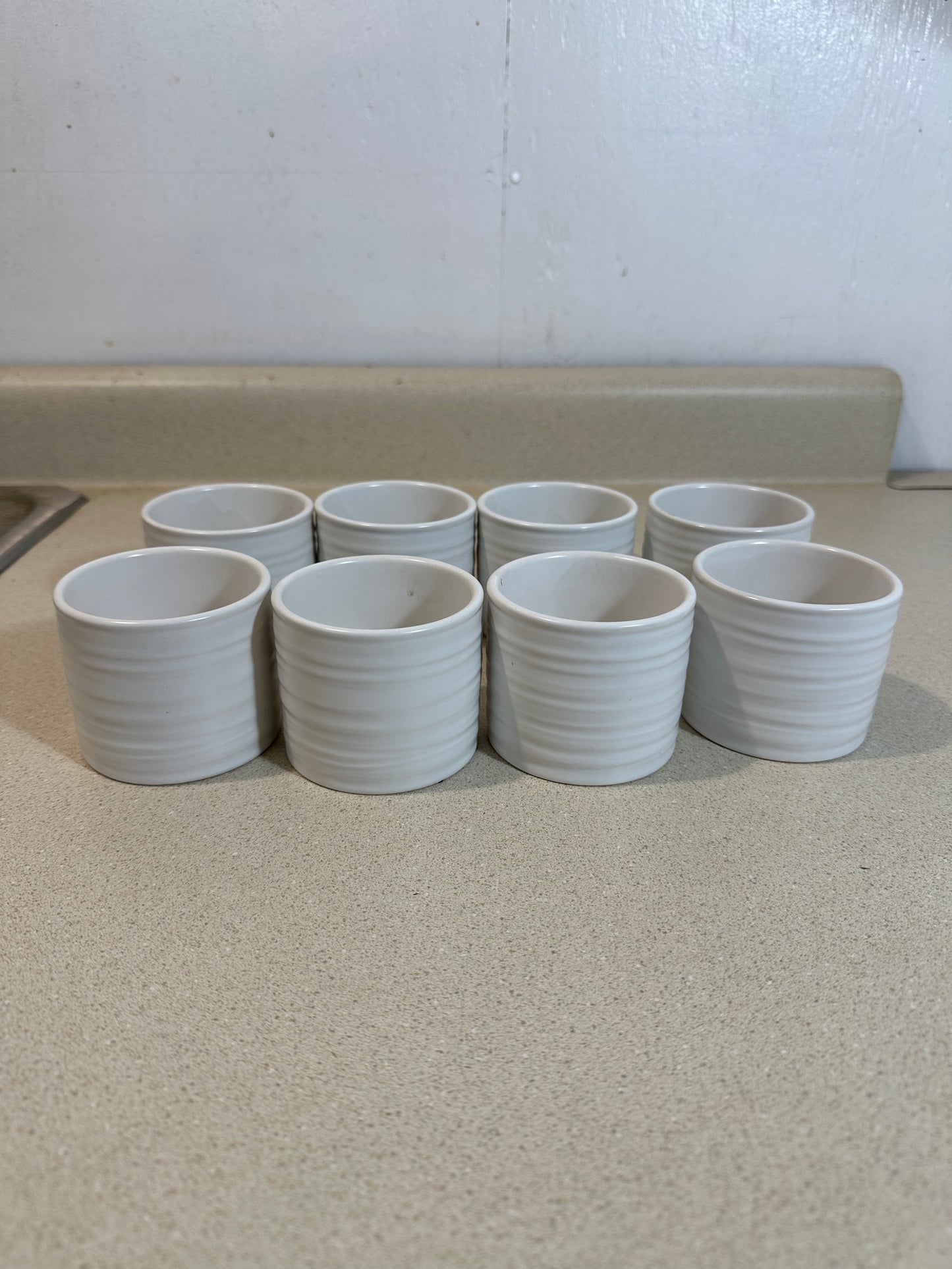 Tiny White Vases/Pots (Lot of 8)
