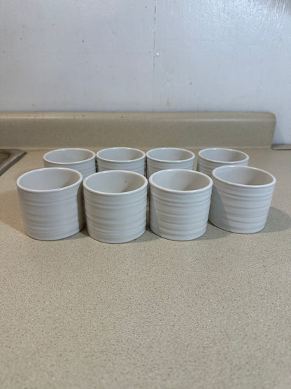 Tiny White Vases/Pots (Lot of 8)