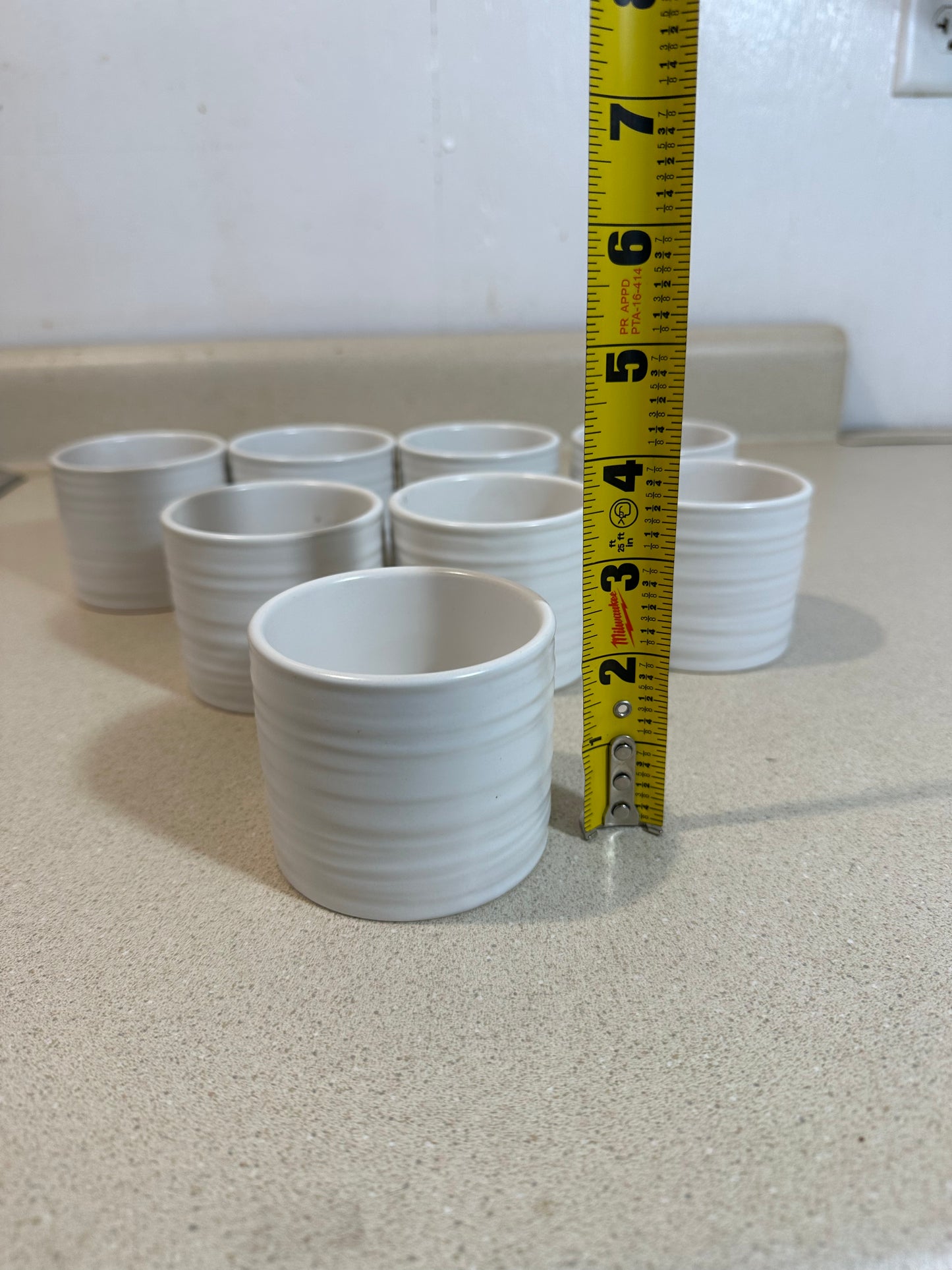 Tiny White Vases/Pots (Lot of 8)