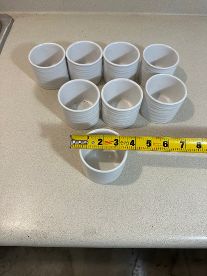 Tiny White Vases/Pots (Lot of 8)