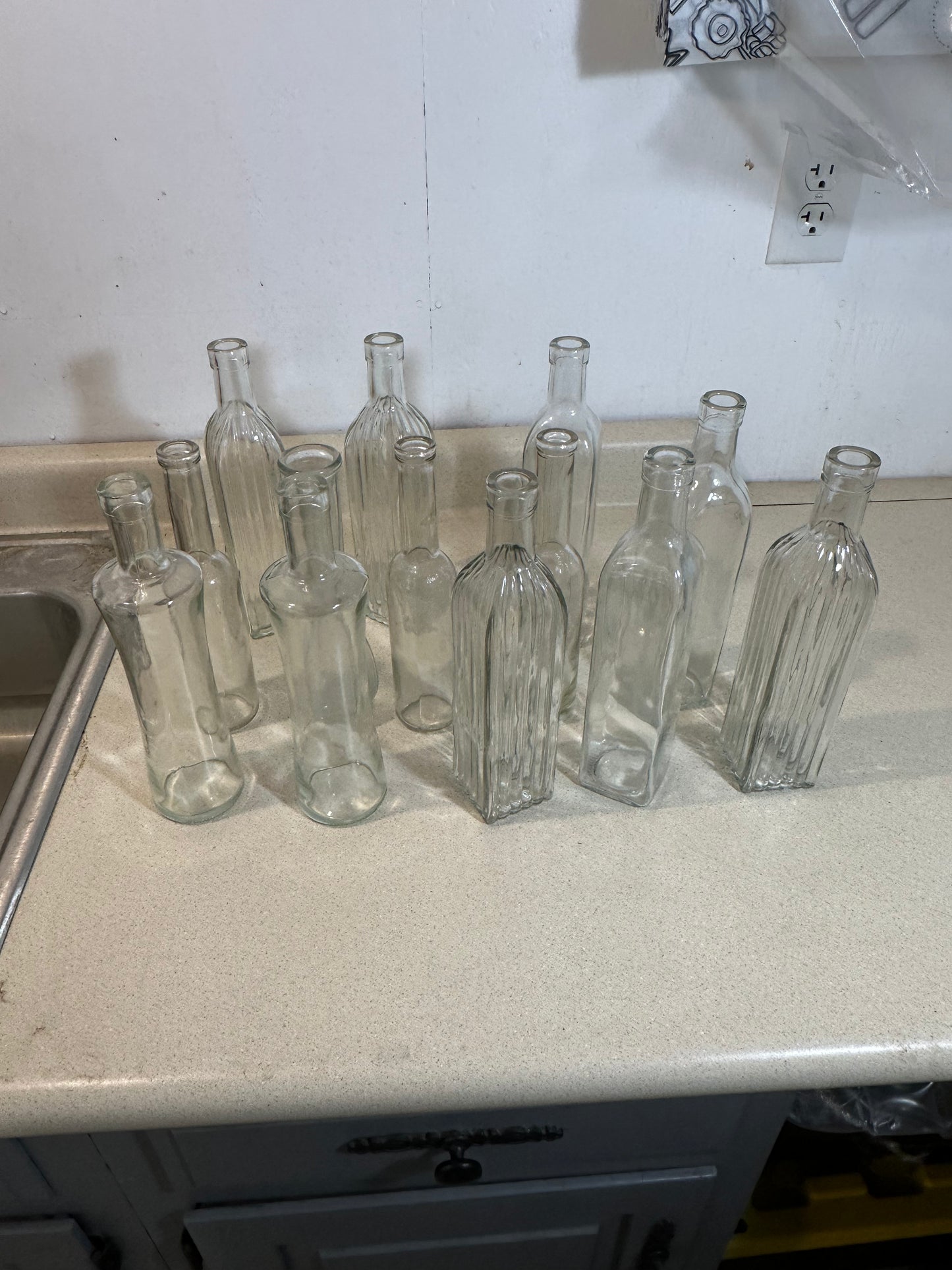 Mismatched Glass Budvases (Lot of 13)