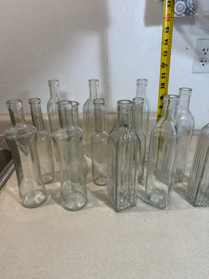 Mismatched Glass Budvases (Lot of 13)