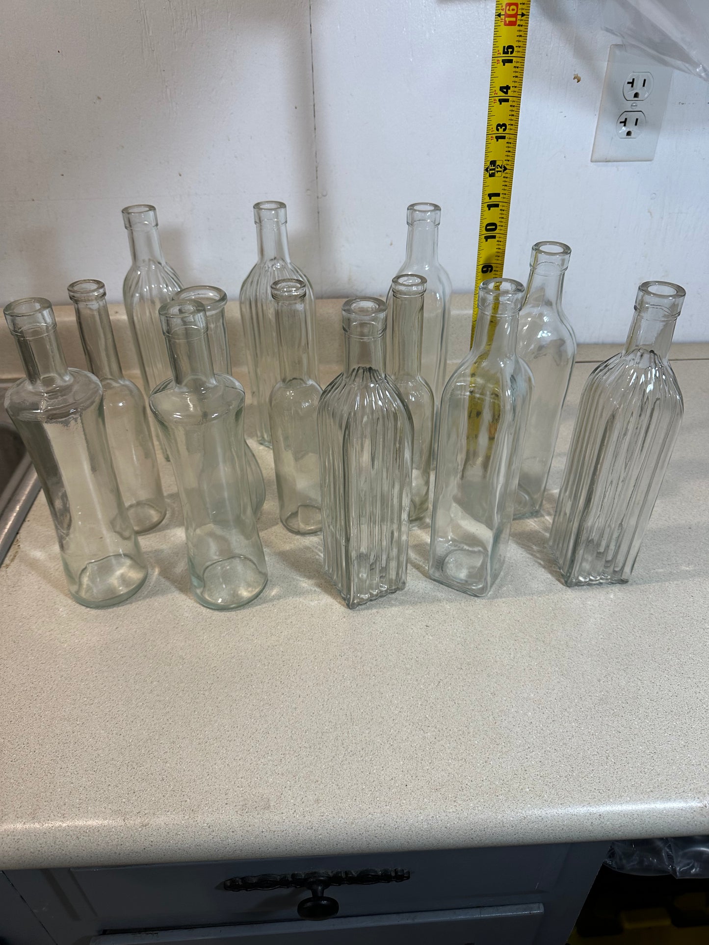 Mismatched Glass Budvases (Lot of 13)