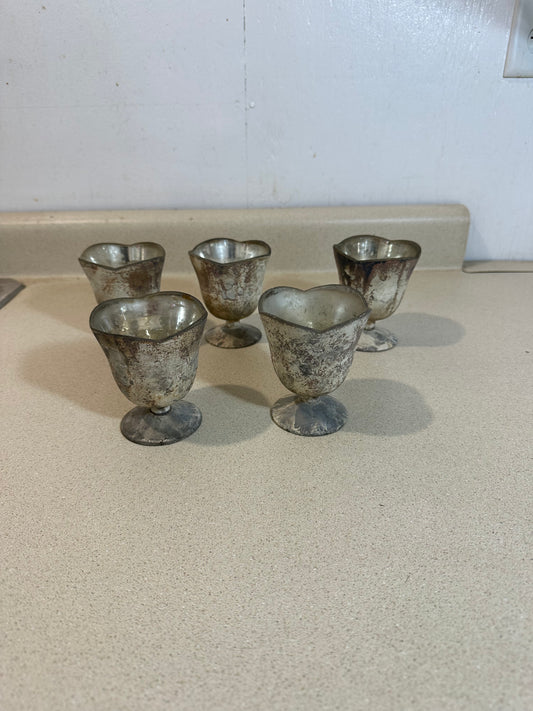 Burned Glass Small Vases (Lot of 5)