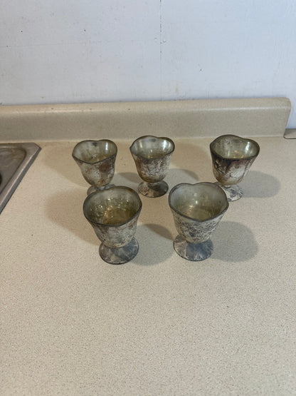 Burned Glass Small Vases (Lot of 5)
