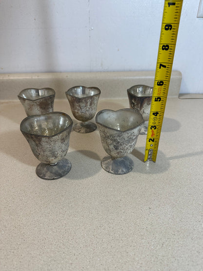 Burned Glass Small Vases (Lot of 5)