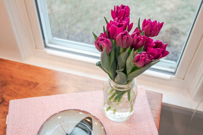 Purple double bloom tulips.