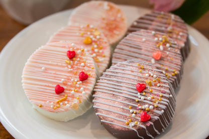 Valentine's Day Flowers and Cookies